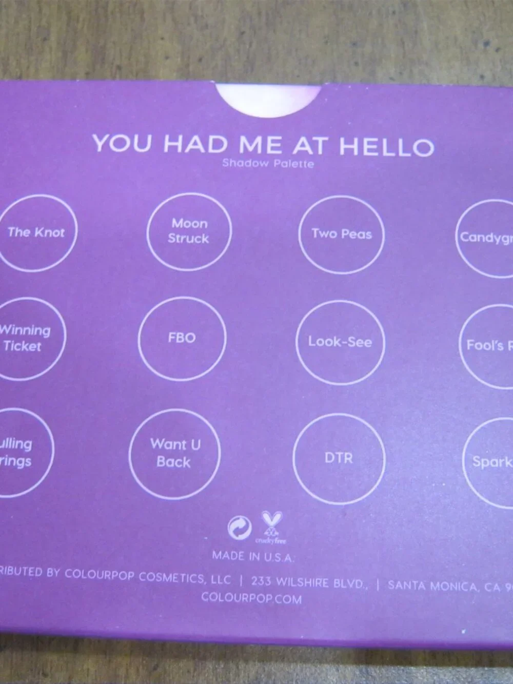 Colourpop You Had Me At Hello Palette